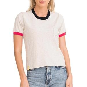 NEW KERRI ROSENTHAL women's lonnie ringer top in quartz